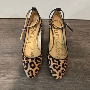 Sam Edelman Calf Hair Lola Ankle Strap Pump